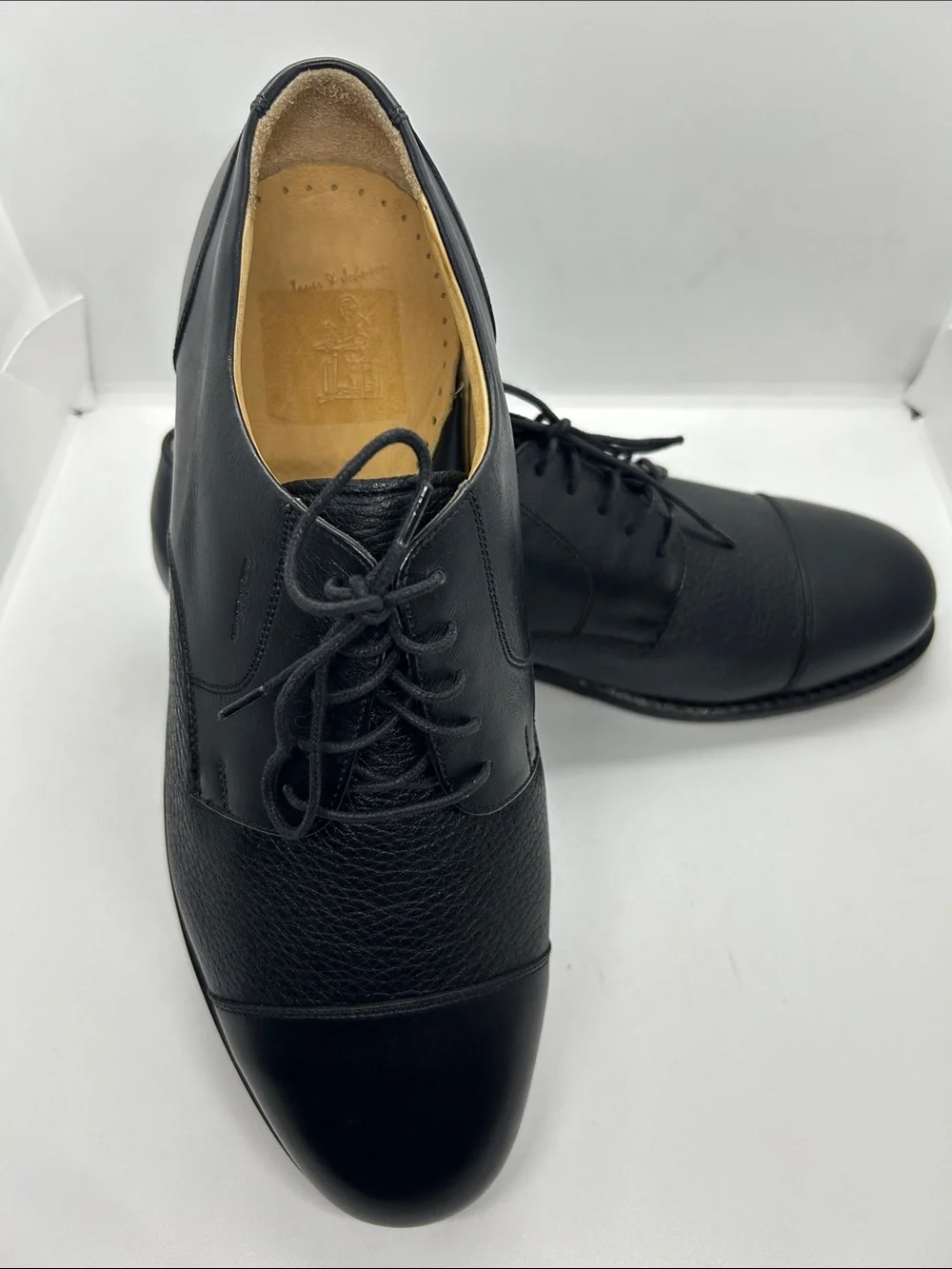Tauer & Johnson Mens 9 D Americana EX Wellington Derby Dress Shoes Deer Calf